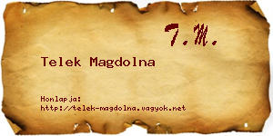 Telek Magdolna névjegykártya